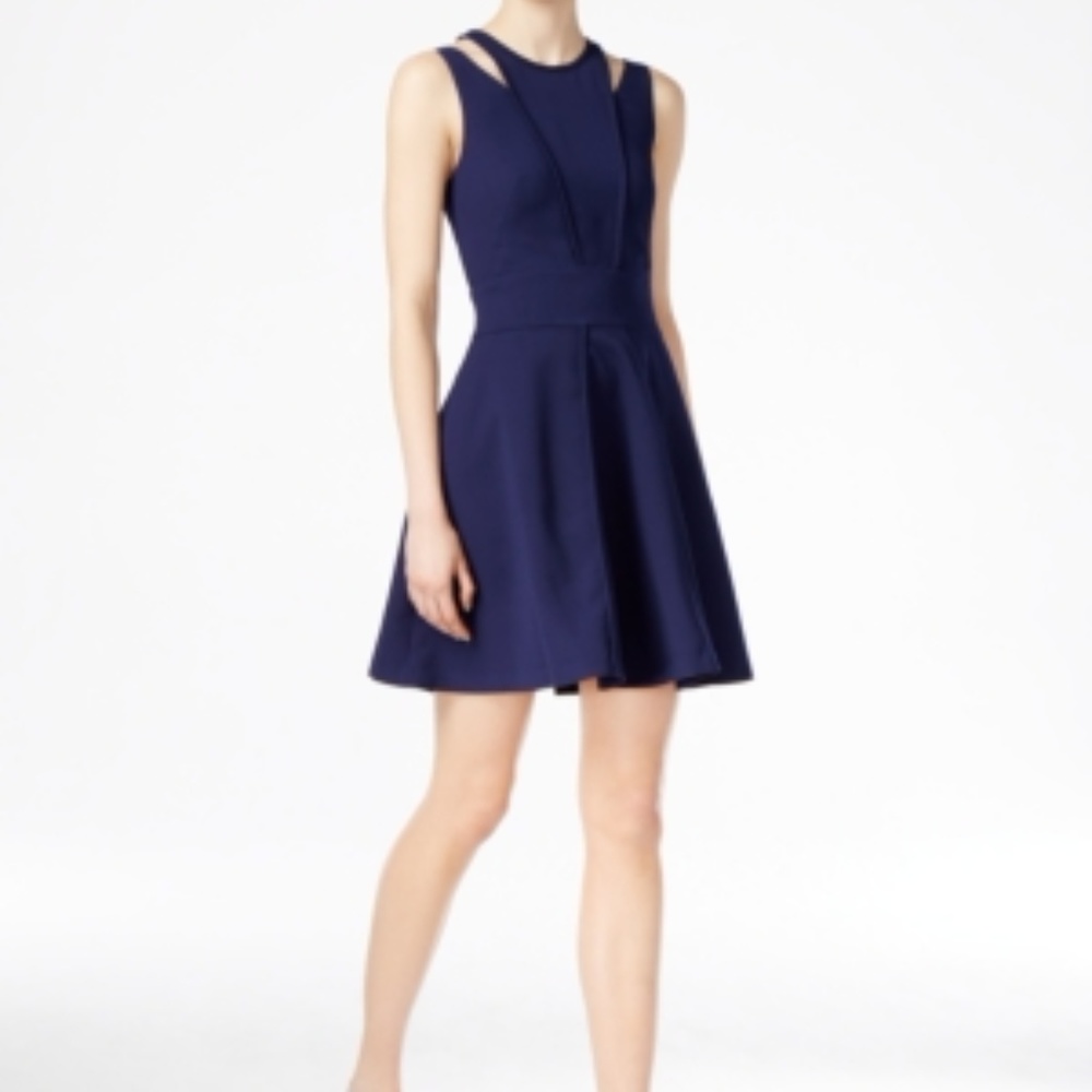 Armani Exchange Cutout A-Line Dress